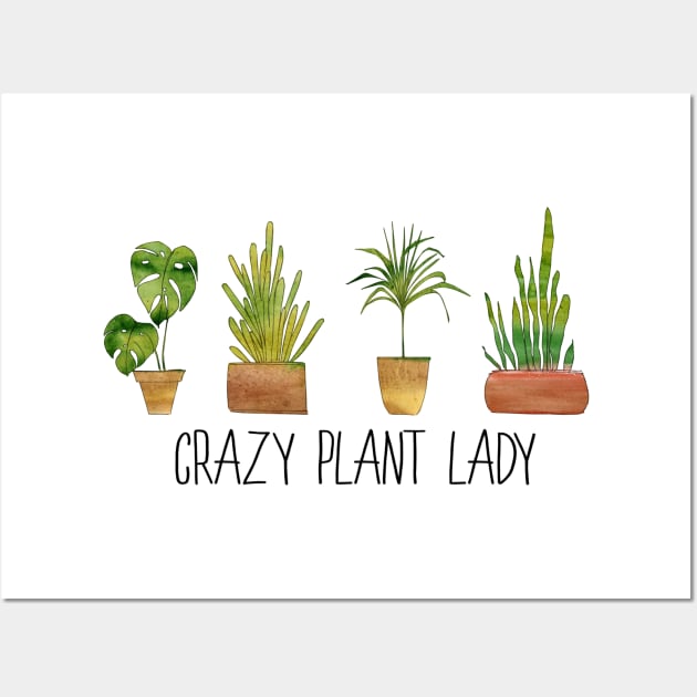 Crazy plant lady Wall Art by Satic